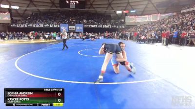 Girls 3A/4A 125 Champ. Round 2 - Sophia Andreini, Chief Sealth (Girls) vs Kaycee Potts, Kelso (Girls)