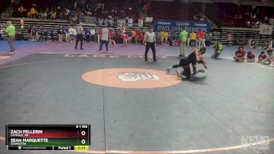 D 1 160 lbs Cons. Round 5 - Zach Pellerin, Catholic, BR vs Sean Marquette, Covington