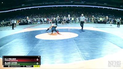 D4-132 lbs Cons. Round 2 - A.J. Fielder, Hanover-Horton HS vs Blake Sayer, Hesperia Community HS