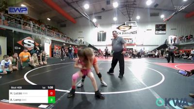 62-70 lbs Rr Rnd 2 - Harlea Lucas, Vian Wrestling Club vs Avie Lamp, Brushy Wrestling Club