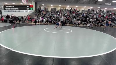 100 lbs Quarterfinal - Tim Rallo, Wentzville vs Gabe Honnette, Flat Earth Wrestling Club