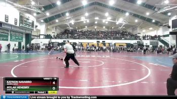 75 lbs Quarterfinal - Kaynon Navarro, Nampa West vs Mylah Henebry, East Valley