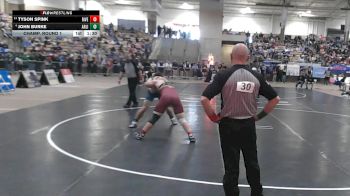 AA 215 lbs Champ. Round 1 - Tyson Spink, Riverdale High School vs John Burke, Arlington High School