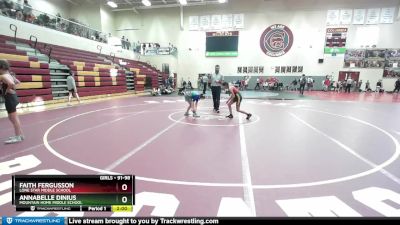 91-98 lbs Round 1 - Allie Macomber, Fremont Middle School vs Lyliana Castro, East Valley Middle School