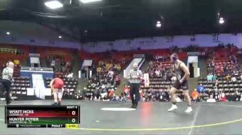 215 lbs Quarterfinals (8 Team) - Wyatt Hicks, Clinton HS vs Hunter Potier, Gladstone HS