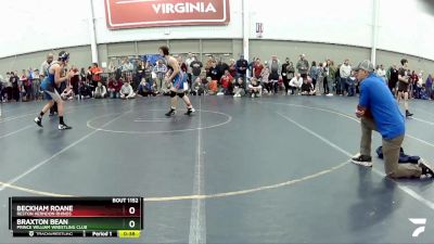 125 lbs Quarterfinal - Braxton Bean, Prince William Wrestling Club vs Beckham Roane, Reston Herndon Rhinos