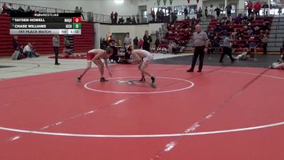 120 lbs 1st Place Match - Chase Williams, Iowa City, City High vs Tayden Howell, Maquoketa