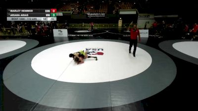 112 lbs Cons. Semis - Marley Hemmer, Red Star Wrestling Academy vs ARIANA ARIAS, Wright Wrestling Academy