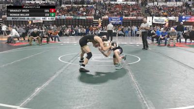 A - 132 lbs Quarterfinal - Rowan Miller, Stevensville vs Bradley Beck, Columbia Falls