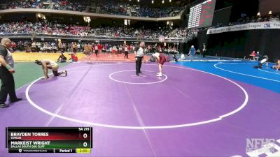 5A 215 lbs Champ. Round 1 - Markeist Wright, Dallas South Oak Cliff vs Brayden Torres, Uvalde