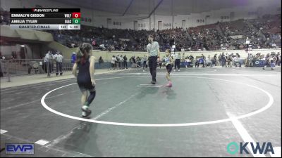 46 lbs Quarterfinal - Emmalyn Gibson, Wolfpak Wrestling vs Amelia Tyler, Black Fox Wrestling Club