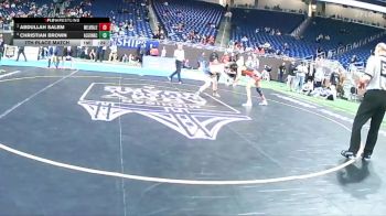 D2-126 lbs 7th Place Match - Christian Brown, Algonac vs Abdullah Salem, Melvindale
