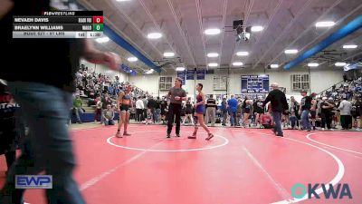 91 lbs Rr Rnd 1 - Nevaeh Davis, Black Fox Wrestling Club vs Braelynn Williams, Wagoner Takedown Club