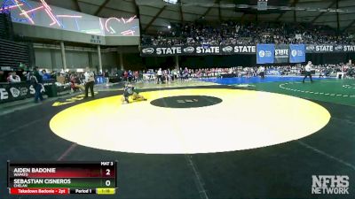 1A 126 lbs Quarterfinal - Sebastian Cisneros, Chelan vs Aiden Badonie, Wapato