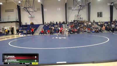 157 lbs Cons. Round 1 - Ty Johson, Cleary University vs Lee Borders, Siena Heights University