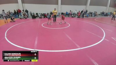 117-129 lbs Round 3 - Grayson Hughes, Amped Wrestling Club vs Lillian Gonzales, Alamo City Wrestling Club