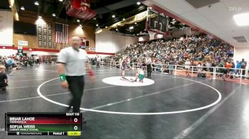 99-108 lbs Quarterfinal - Sofija Weiss, Lander Middle School vs Briar Lahoe, Thermopolis