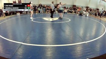 121-128 lbs Cons. Round 2 - Arabella Marion, Osprey Wrestling Club vs Zoe Sykes, Skyline High School