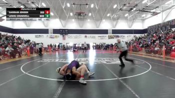 Boys 167 lbs Quarterfinal - Darrain Jensen, Shasta Boys vs Lewis Crumwell, Modoc Boys