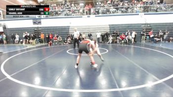 120 lbs Round 1 - Emily Bryant, Challis Blackheart Wrestling Club vs Isabel Ash, Small Town Grims