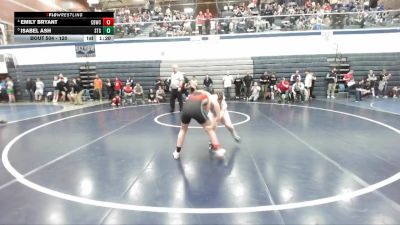 120 lbs Round 1 - Emily Bryant, Challis Blackheart Wrestling Club vs Isabel Ash, Small Town Grims