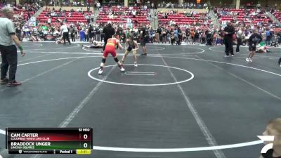 88 lbs Cons. Round 2 - Cam Carter, Columbus Wrestling Club vs Braddock Unger, Lincoln Squires