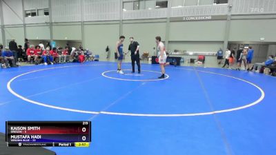 215 lbs Placement Matches (8 Team) - Kaison Smith, Oregon vs Mustafa Hadi, Virginia Blue