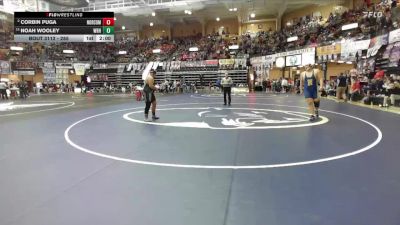 285 lbs Champ. Round 1 - Noah Wooley, Wathena-Riverside Hs vs Corbin Puga, Norton Community Hs