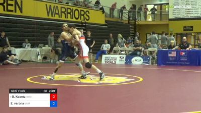 55 kg Semifinal - Brady Koontz, Ohio State-Unattached vs Elijah Varona, Garage Boyz