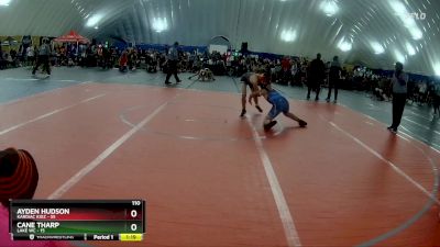 110 lbs Round 1 (6 Team) - Ayden Hudson, Kardiac Kidz vs Cane Tharp, Lake WC