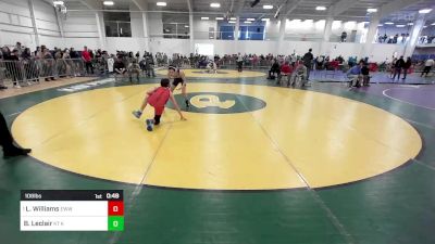 106 lbs Consi Of 8 #1 - Landyn Williams, Essex Warriors vs Beckett Leclair, KT Kidz