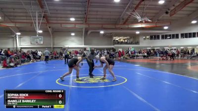 170 lbs Cons. Round 3 - Sophia Edick, Delaware Hayes vs Isabelle Barkley, Oak Hills