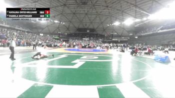 Girls 1B/2B/1A 105 Champ. Round 1 - Katalina Ortiz-Williams, Omak (Girls) vs Pamela Mottinger, Raymond/South Bend (Girls)