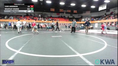 105 lbs 2nd Place - Case Anderson, Comanche Takedown Club vs Brantley Starks, Tecumseh Youth Wrestling