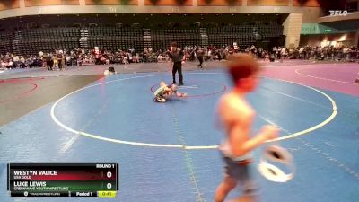 53-56 lbs Round 1 - Luke Lewis, Greenwave Youth Wrestling vs Westyn Valice, USA Gold