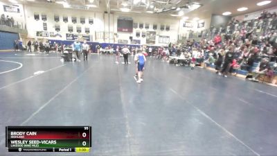 95 lbs Cons. Round 2 - Wesley Seed-Vicars, Lakeside (Nine Mile) vs Brody Cain, Highland