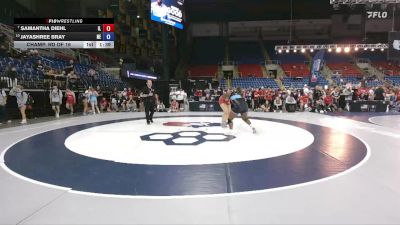190 lbs Champ. Rd Of 16 - Samantha Diehl, IL vs JayaShree Bray, NE