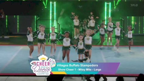 Villages Buffalo Stampeders [2025 Show Cheer 1 - Mitey Mite - Large] 2025 Pop Warner National Cheer & Dance Championship