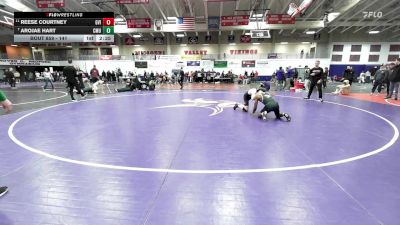 141 lbs 1st Place Match - Reese Courtney, Grand View (Iowa) vs Arojae Hart, Central Methodist