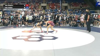 95 lbs 5th Place Match - Mia Nesbitt, Pennsylvania vs Mia Pardo, North Carolina