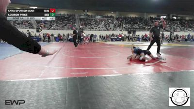 101 lbs Consi Of 32 #2 - Anna Spotted Bear, Newkirk Girls vs Addison Price, Broken Arrow Girls Junior High