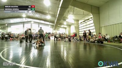 51 lbs Consi Of 4 - Emilee Galetka, Viking Wrestling Club vs Georgia Howell, Henryetta Knights Wrestling Club