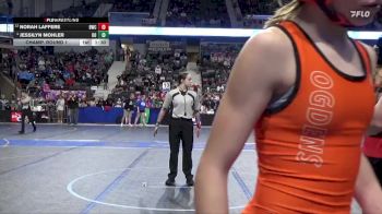 100 lbs Champ. Round 1 - Norah Laffere, Bobcat Wrestling Club vs Jessilyn Mohler, Ogden`s Outlaws