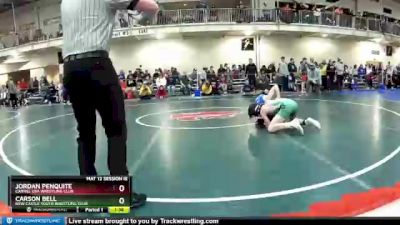 100 lbs Champ. Round 1 - Carson Bell, New Castle Youth Wrestling Club vs Jordan Penquite, Carmel USA Wrestling Club