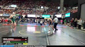 AA - 160 lbs Quarterfinal - Israel Moreno, Missoula Big Sky / Loyola Sacred Heart vs Levi Giles, Great Falls CMR