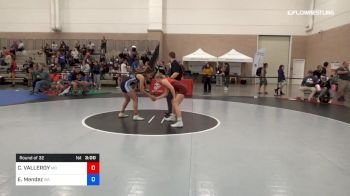 50 kg Round Of 32 - Carly VALLEROY, Team Missouri vs Emily Mendez, Team Washington