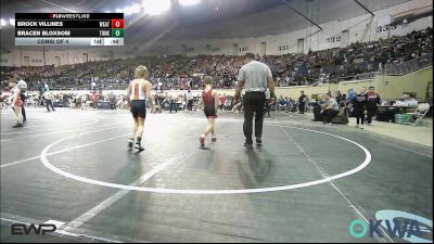 64 lbs Consi Of 4 - Brock Villines, Weatherford Youth Wrestling vs Bracen Bloxsom, Tonkawa Takedown Club