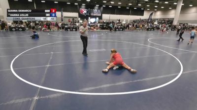 75 lbs Cons. Quarters - Hanna Lollis, Cowboy Wrestling Club vs Gianna DeMarco, Built By Brunson Wrestling