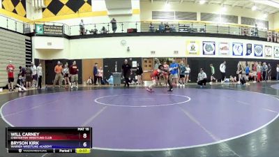 110 lbs Cons. Round 3 - Bryson Kirk, Warren Wrestling Academy vs Will Carney, Chesterton Wrestling Club