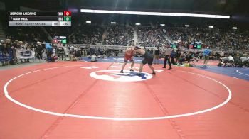 4A-285 lbs Cons. Round 2 - Sam Hill, Thunder Basin High School vs Sergio Lozano, Evanston